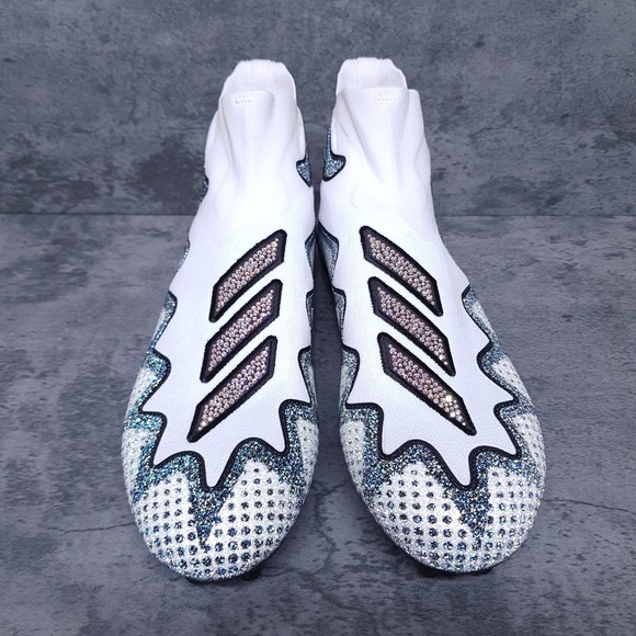 ADIDAS FREAK ULTRA Swarovski Boost Football Cleats Mens‎ Size 12 White Crystals main image 6